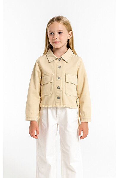 Overdo Girl's Side Gathered Pocket Denim Jacket