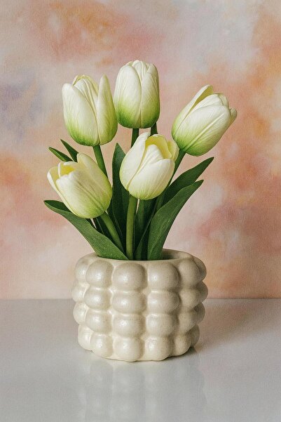 Liva Home Life Dekoratif Beton Çok Amaçlı Bubble Vazo Kaşıklık Saksı