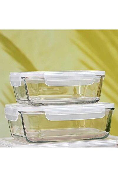 Mask La V Cam Lockable Rectangular Storage Container Set of 2 800 Cc - 1200 Cc