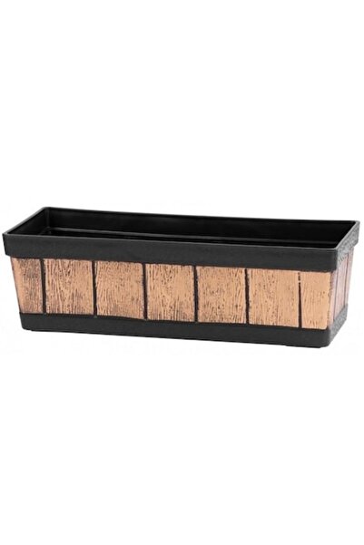 Strend Pro Ghiveci decorativ, Woodeff 007, efect lemn de tec, 15x47x17 cm