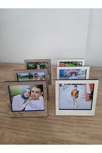 Miracix 6 Pieces Wooden Polaroid Mini Photo Frame - 9X9Cm