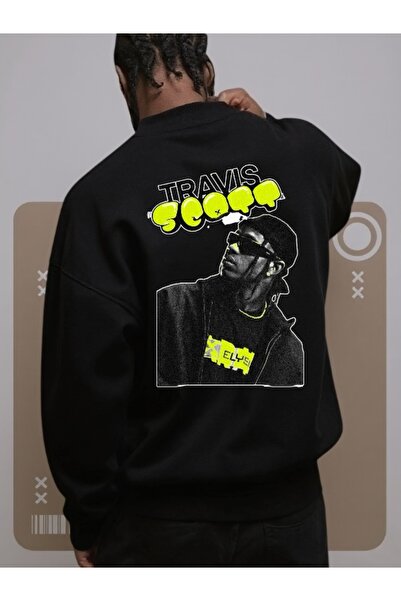 Wish BF سويت شيرت بقلنسوة كبير الحجم من القطن مطبوع عليه حسب الطلب للرجال/الن...