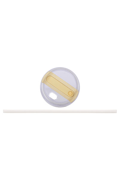 FREDO Sip Voyage Krem Paslanmaz Çelik Pipetli Termos Bardak 900ml