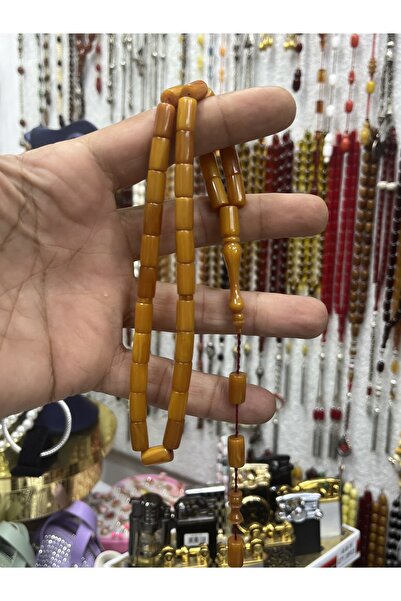 Sıkma Kehribar Kesme Model Usta İşçilikli Sistem Takımlı Tesbih