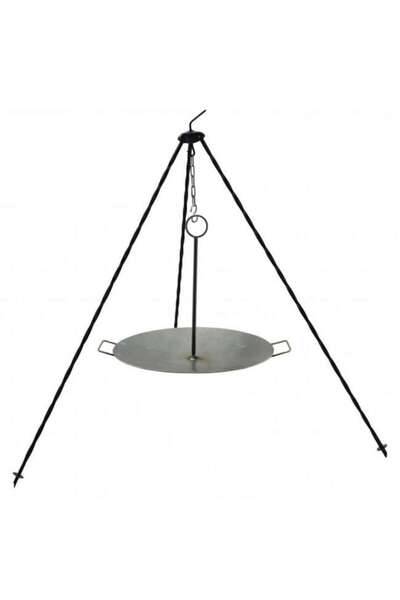 Perfect Home Grill Disc, Metallic, with Legs and Hanging Hook, 40.5x32 cm,
