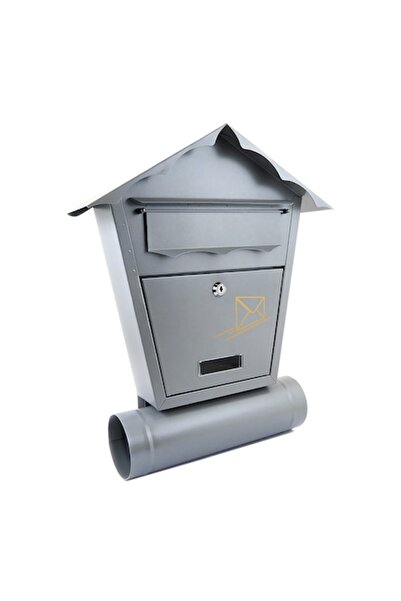 damech Mailbox, Damech, with Newspaper Holder, Gray, B5 Format, 37x10.5x46 cm