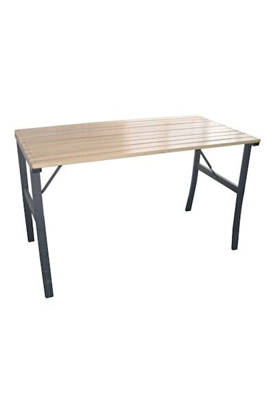 Chomik Masa gradina/terasa pentru exterior, lemn si otel, maro, 120x60x71 cm,