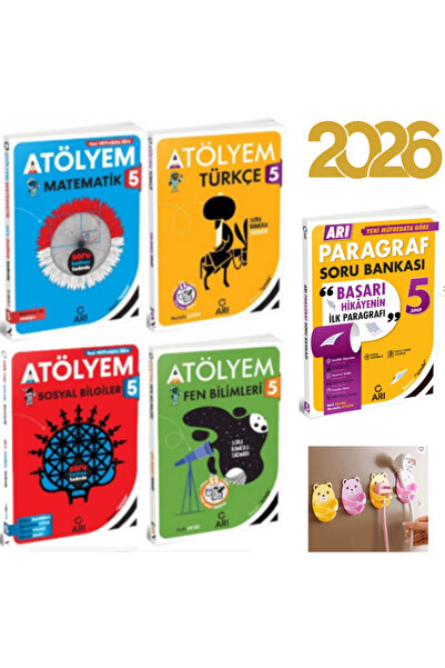 Arı Yayıncılık 5. Sınıf Atölyem Türkçe -Matematik- Fen Bilimleri- Sosyal + Ar...