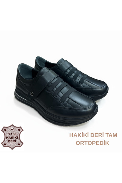 SHOUGO Pantofi ortopedici completi din piele naturală, potriviti pentru picio...