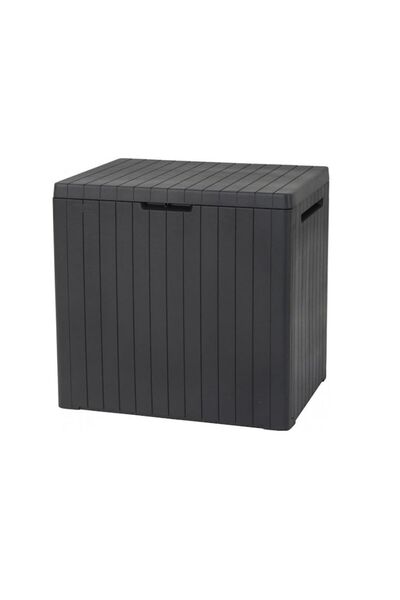 Strend Pro Garden storage box, anthracite, 113 L, 58x44x55 cm, Keter Box City