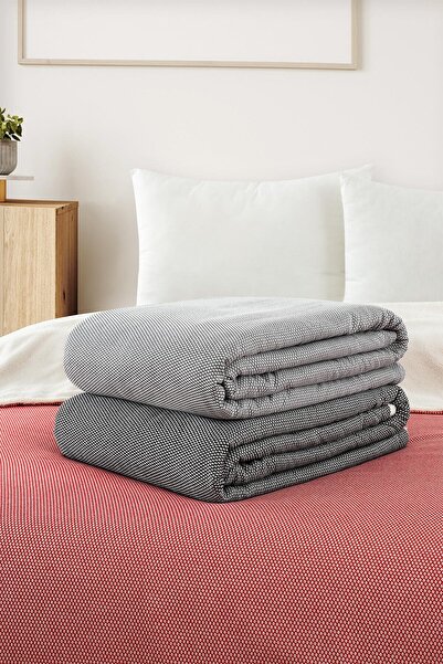 Denizli Concept Tek Kişilik Kırmızı Wellsoft Battaniye - Likya Soft Yumuşak - Çift Kat Pamuklu 150x195cm