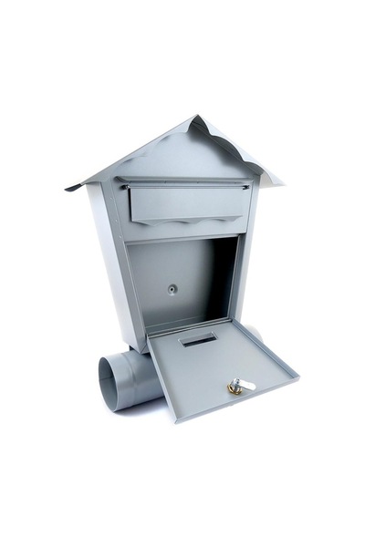 damech Mailbox, Damech, with Newspaper Holder, Gray, B5 Format, 37x10.5x46 cm