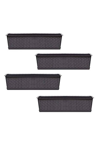 Prosperplast Set 4 decorative planters, brown, 68.5x17.3x15 cm, Ratolla Case P