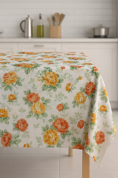 MEKİK BUTİK RAŞEL KUMAŞ DERTSİZ MASA ÖRTÜSÜ SOFRA BEZİ LEKE TUTMAZ