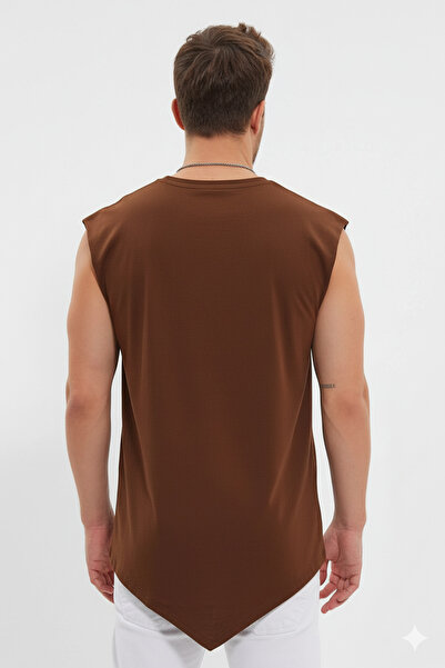 rammers Μπλουζάκι με φαρδύ γιακά, ασύμμετρο και βρώμικο κομμένο με μηδενικό μανίκι