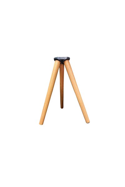 HAMADEX 47 cm Ham Ahşap 3’lü Sehpa Ayağı Seti | 3 Adet + 1 Adet Üç Girişli Ba...