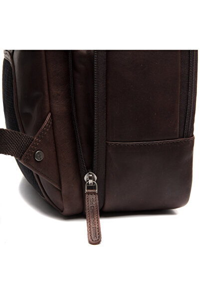 The Chesterfield Brand Travel backpack, made of genuine leather, The Chesterfield brand, Jamaica, Dark brown