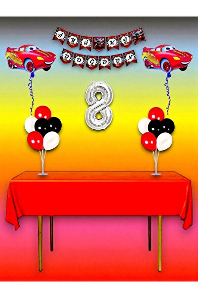 partylady Cars Themed 8Th Birthday and Special Event Mega Combination Set
