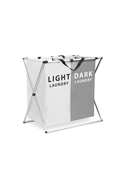 FILL Textile Laundry Basket with Compartments - Easy Organization