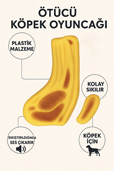 Papağanhane Et Görünümlü Sesli Köpek Oyuncağı – Dayanıklı, Eğlenceli ve Sağlıklı Çiğneme Oyuncağı