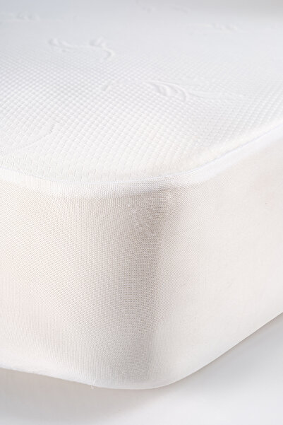 Limon Soft Yatak Alezi Jakarlı Fitted Full Kenar Sıvı Geçirmez Yatak Koruyucu Beyaz