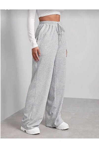 BERYY MODA Γκρι γυναικεία φαρδιά αθλητικά ρούχα μεγάλου μεγέθους, υψηλής ποιό...