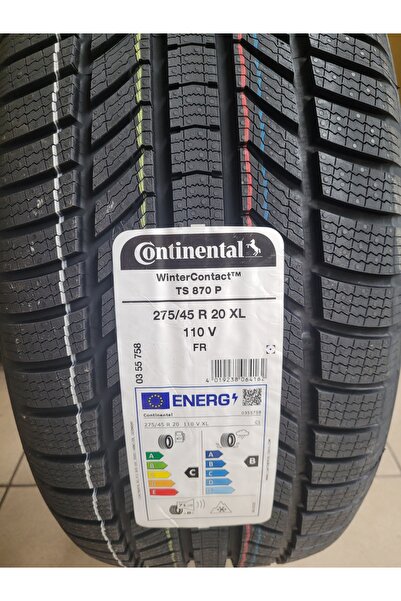 Continental 275/45R20 Winter Contact TS870P 110V XL Set Olarak (4 ADET) 2025 Üretim*