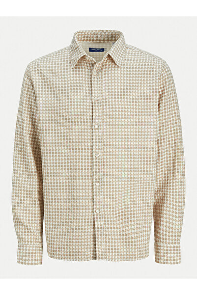 Jack & Jones Ανδρικό Πουκάμισο Jack Jones 12260673 Μπεζ