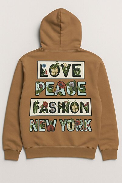 CLASSY.MODA New York Slogan Floral Print Hooded Sweatshirt – Unisex Streetwear