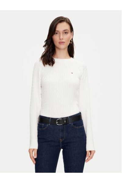 Tommy Hilfiger Pulover de damă WW0WW41142 Alb