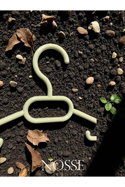 nossey Kalın Kokusuz 6 Adet Pastel Sarı Plastik Elbise Kıyafet Askısı Kaydırmaz Askı Sarı