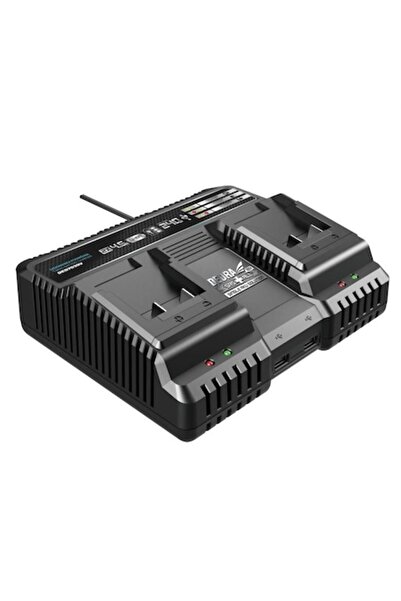 dedra Încărcător rapid dual pentru baterii, 2x4.5 Ah, 18V, SAS+ALL,