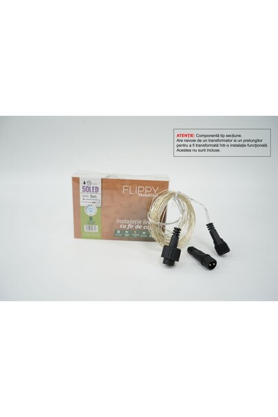 Flippy Γραμμική Χριστουγεννιάτικη Στολιστική Σειρά, 8 εφέ φωτισμού, Χάλκινο σ...