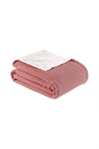 Denizli Concept Tek Kişilik Kırmızı Wellsoft Battaniye - Likya Soft Yumuşak - Çift Kat Pamuklu 150x195cm