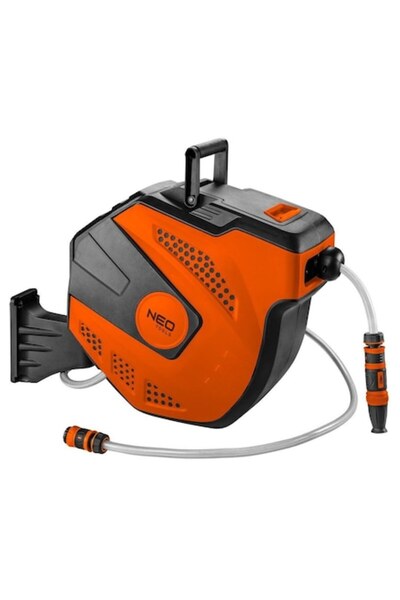 NEO Furtun cu tambur/rola pentru gradina, retractabil/automat, pentru perete, 1/2", 20 m,