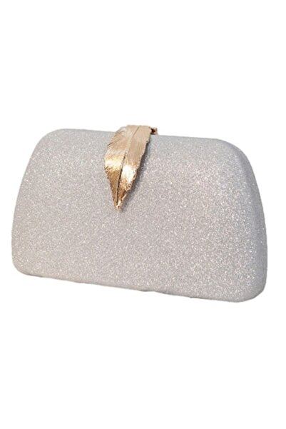 OEM TOIITKQ second-hand bag, shiny material, white/gold, 20x11x4cm