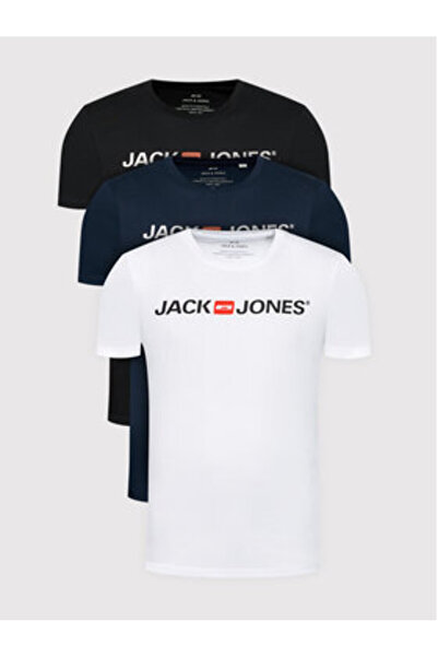 Jack & Jones Jack Jones Ανδρικό Σετ 3 Μπλουζάκια 12191330 Πολύχρωμα