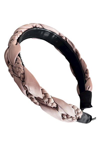 TAKIŞTIR Dusty Rose Color Braided Detailed Crown