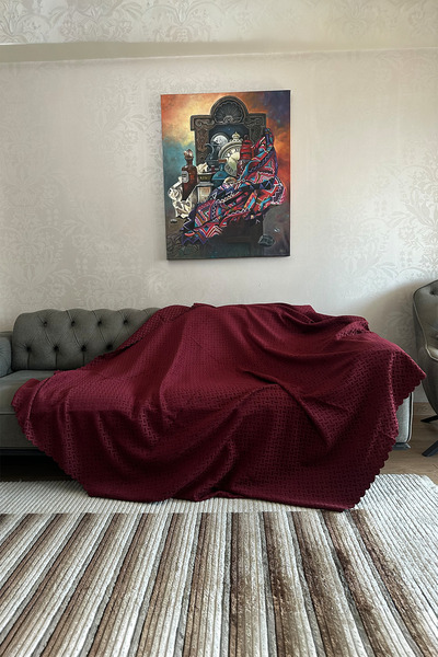 Sofline Velvet Chenille Sofa Cover, Non-Slip Couch Cover, Sofa Throw (180 X 220cm)