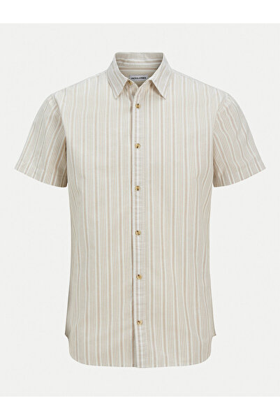 Jack & Jones Ανδρικό Πουκάμισο Jack Jones 12269135 Μπεζ