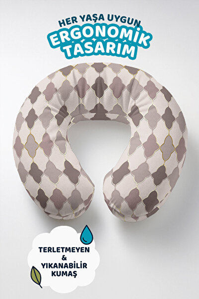 Evimde Bambaşka Moderni Geometrijski dezen Pamuk jastuk za vrat - klasični mo...