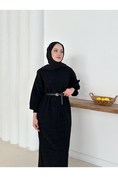 sorisso Πλεκτό φόρεμα με λεπτομέρεια από κορδόνι από έντομα