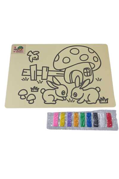 Hureggo sevimli tavşanlar kum boyama seti A4 ebatında