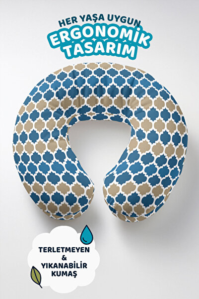 Evimde Bambaşka Geometrijski dezen Ergonomski jastuk za vrat - Klasičan, stil...