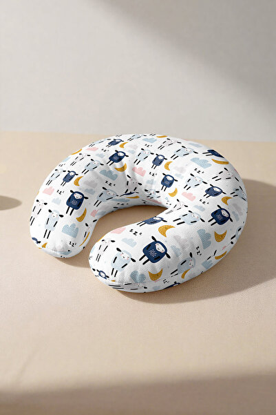 Evimde Bambaşka Pernă de călătorie din bumbac cu model de oaie drăguță - nori...