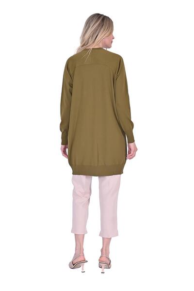 Invee Yusufcuk Triko Hırka YAĞYEŞİLİ