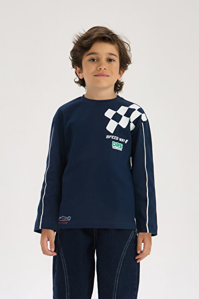 Nebbati Boy Navy Blue Tshirt