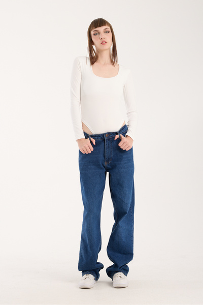 TheyYou Короткий комір на кнопках – Боді з довгими рукавами