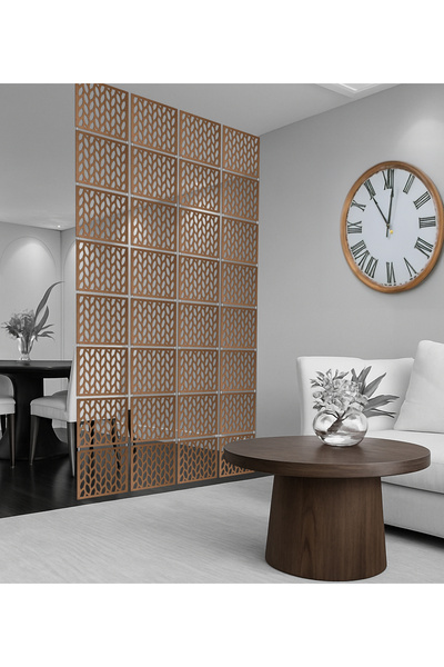 WOODDOOM Altıgen Asmalar Lazer Kesim Paravan, Ahşap Seperatör, Panel Levha Seti Ahşap Oda Bölücü Desen