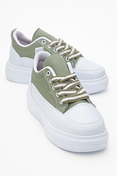 CCWAY AYAKKABI حذاء أنوراك رياضي نسائي أبيض أخضر